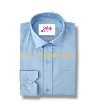 CAMISA AZUL CIELO JUVENIL