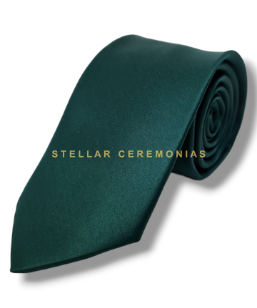 CORBATA CABALLERO LISA VERDE BOTELLA