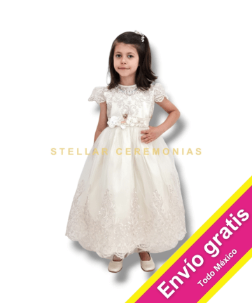 VESTIDO NIÑA 3005 CHAMPAGNE