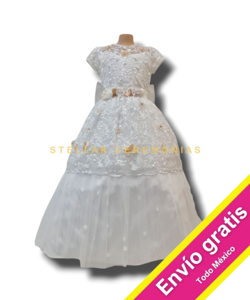 VESTIDO PRIMERA COMUNIÓN ÚNICO 108C BLANCO