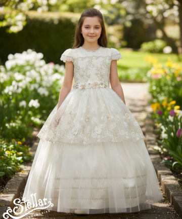 VESTIDO PRIMERA COMUNIÓN 4044A CHAMPAGNE