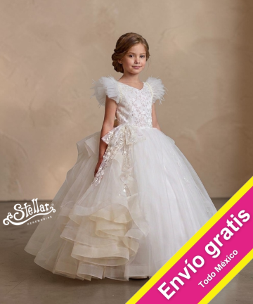 VESTIDO PRIMERA COMUNIÓN 5104 MARFIL
