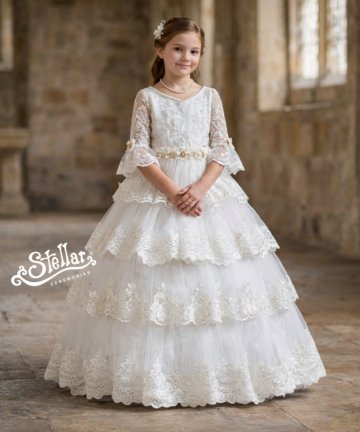 VESTIDO PRIMERA COMUNIÓN 5114 MARFIL